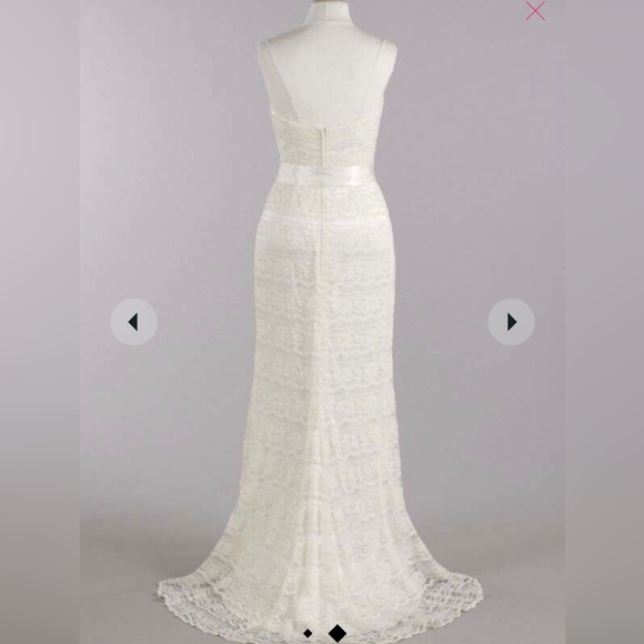 Beaded Lace Wedding Dress - Picture 2 of 3